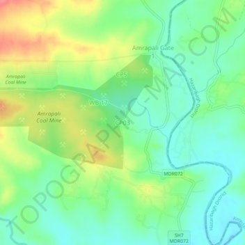 CP03 topographic map, elevation, terrain