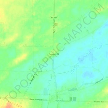 Pumpkin Hill topographic map, elevation, terrain