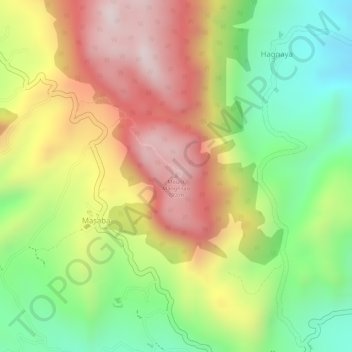 Mount Manghilao topographic map, elevation, terrain