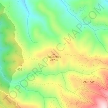 Boucinhas topographic map, elevation, terrain