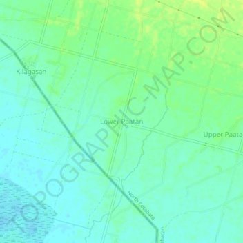 Lower Paatan topographic map, elevation, terrain