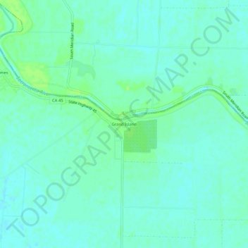 Grand Island topographic map, elevation, terrain