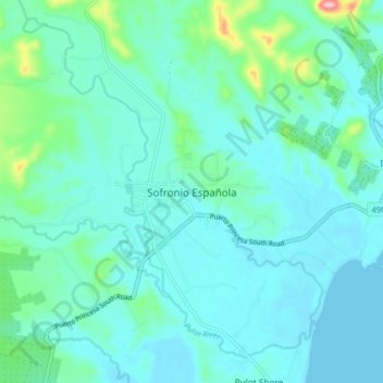 Sofronio Española topographic map, elevation, terrain