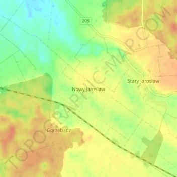 Nowy Jarosław topographic map, elevation, terrain