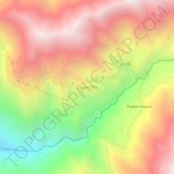 Zarumilla topographic map, elevation, terrain