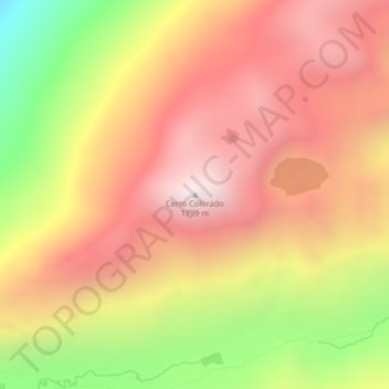 Cerro Colorado topographic map, elevation, terrain