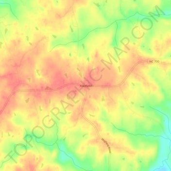 Mayfield topographic map, elevation, terrain