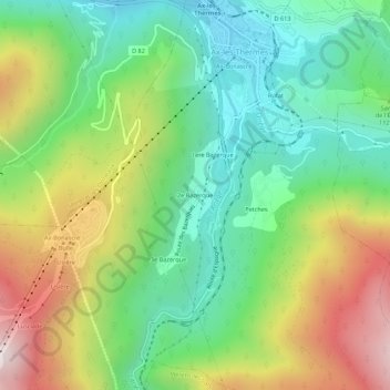 2e Bazerque topographic map, elevation, terrain