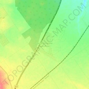 Rehamna topographic map, elevation, terrain