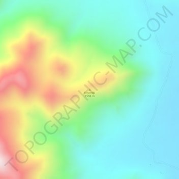 Kinondo topographic map, elevation, terrain