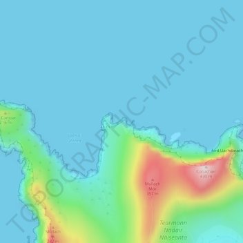 Geo na h-Airde topographic map, elevation, terrain