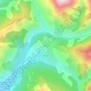 Le Serre topographic map, elevation, terrain