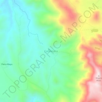 Candelaria topographic map, elevation, terrain