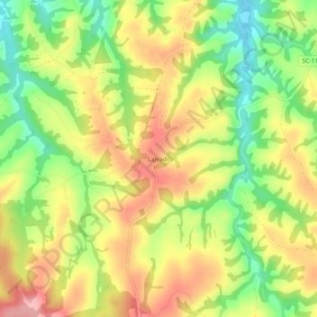 Lajeado topographic map, elevation, terrain