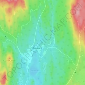 Hyttan topographic map, elevation, terrain