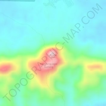 Gunung Jagoi topographic map, elevation, terrain
