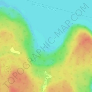 Robinson Bay topographic map, elevation, terrain