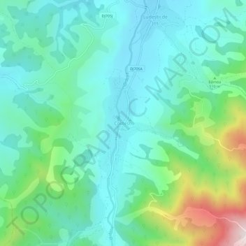 Costești topographic map, elevation, terrain