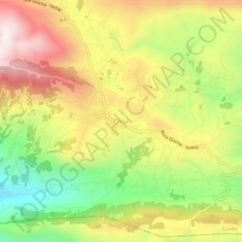 Chiul topographic map, elevation, terrain