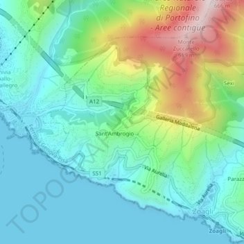 Mexi topographic map, elevation, terrain
