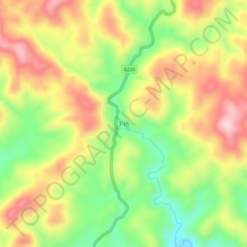 Xiayang topographic map, elevation, terrain