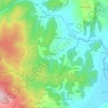 Besses topographic map, elevation, terrain