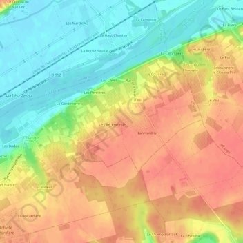 Artigny topographic map, elevation, terrain
