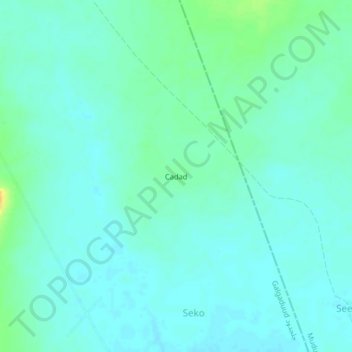 Cadad topographic map, elevation, terrain