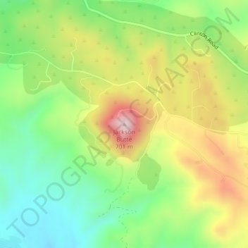 Jackson Butte topographic map, elevation, terrain