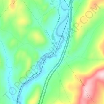 Passumpsic topographic map, elevation, terrain