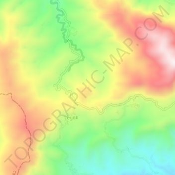 Legok topographic map, elevation, terrain