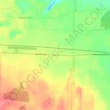 Limerock topographic map, elevation, terrain