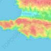 Kerlédec topographic map, elevation, terrain