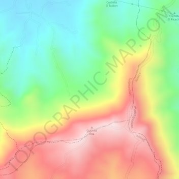 Espinal topographic map, elevation, terrain