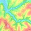 Manic topographic map, elevation, terrain