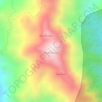 Buttu Remborembo topographic map, elevation, terrain