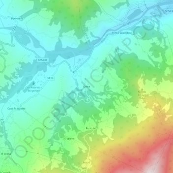 Gotra topographic map, elevation, terrain
