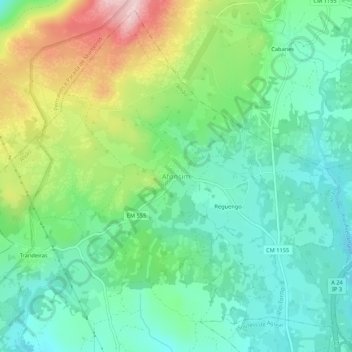 Afonsim topographic map, elevation, terrain