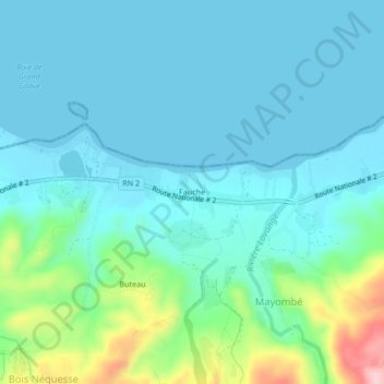 Fauche topographic map, elevation, terrain