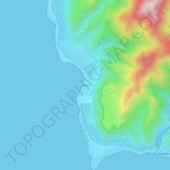 Ngāwī topographic map, elevation, terrain