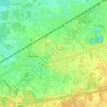 Dekpriem topographic map, elevation, terrain
