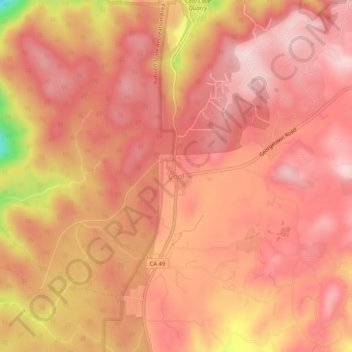 Cool topographic map, elevation, terrain