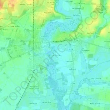 Le Port Cormier topographic map, elevation, terrain