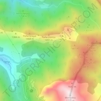 Navarone topographic map, elevation, terrain