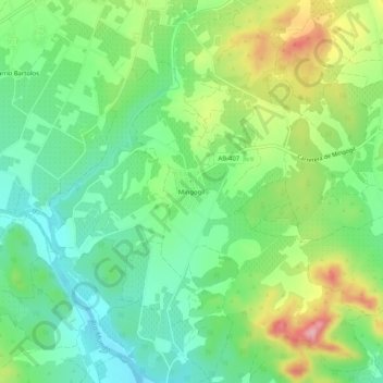 Mingogil topographic map, elevation, terrain
