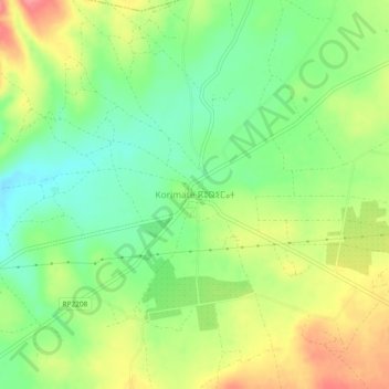 Korimate topographic map, elevation, terrain