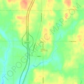Ashton topographic map, elevation, terrain