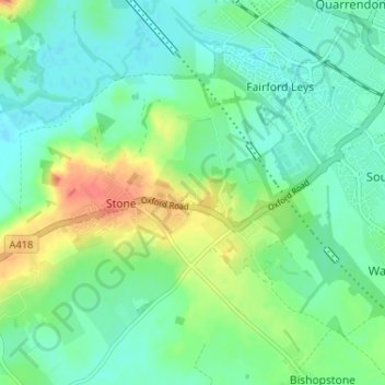 Hartwell topographic map, elevation, terrain