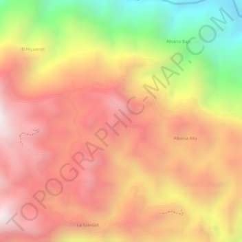 Albania topographic map, elevation, terrain