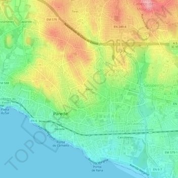 Rana topographic map, elevation, terrain